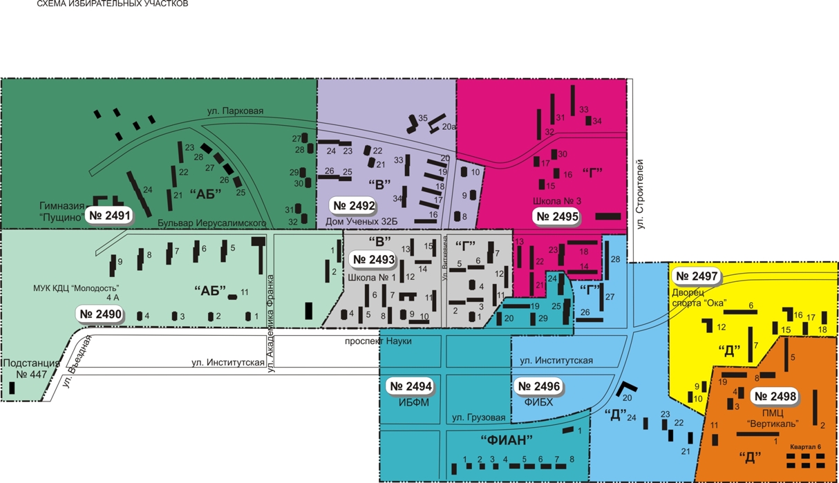 Картографическая схема избирательного участка